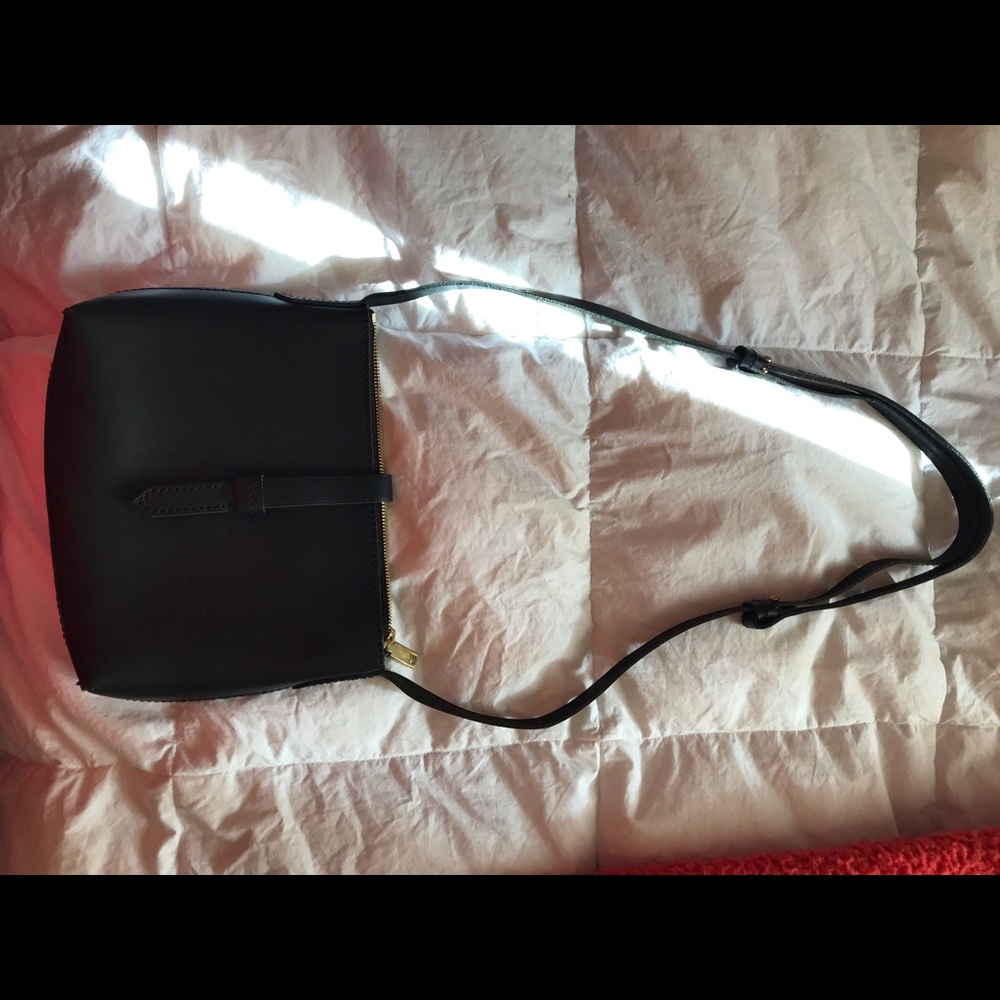J Crew Black Leather Purse